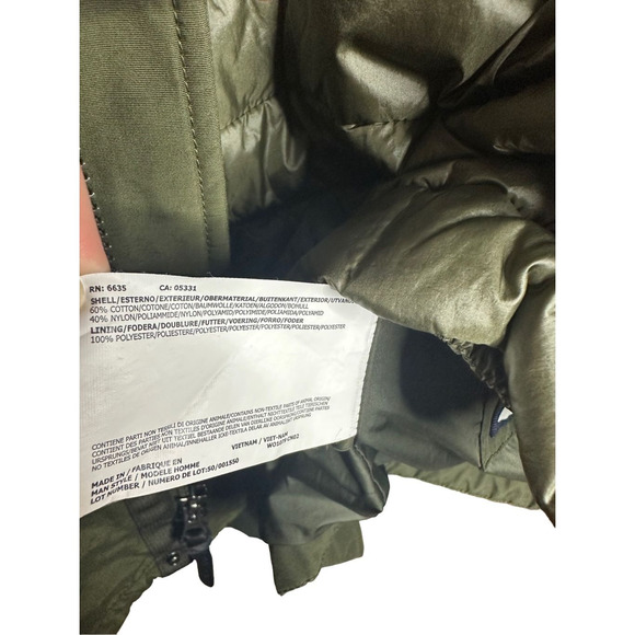 Woolrich Green Ramar Cloth Removable Down Jacket Lined Parka Size Medium Men's - Picture 12 of 16